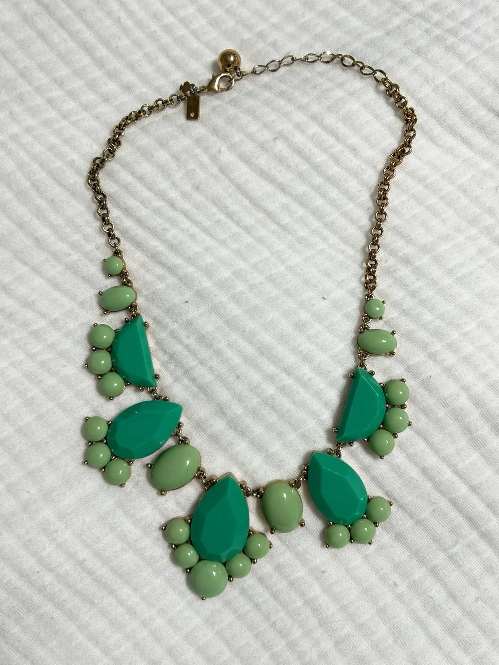 Kate Spade Green and Gold  Day Tripper Statement Necklace